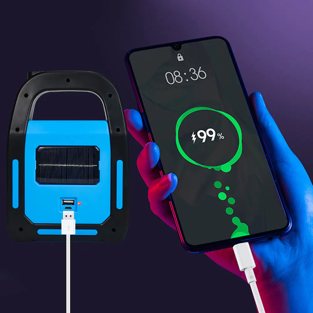 Portable Solar Camping Lantern with USB Charging