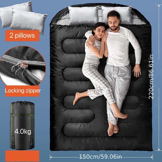 Double Sleeping Bag for Camping and Hiking Couples