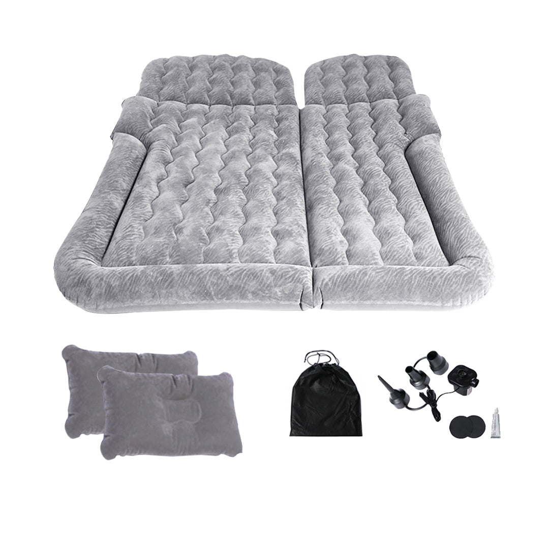 NNEAGS Grey Inflatable Car Boot Mattress Portable Camping Air Bed Travel Sleeping Essentials