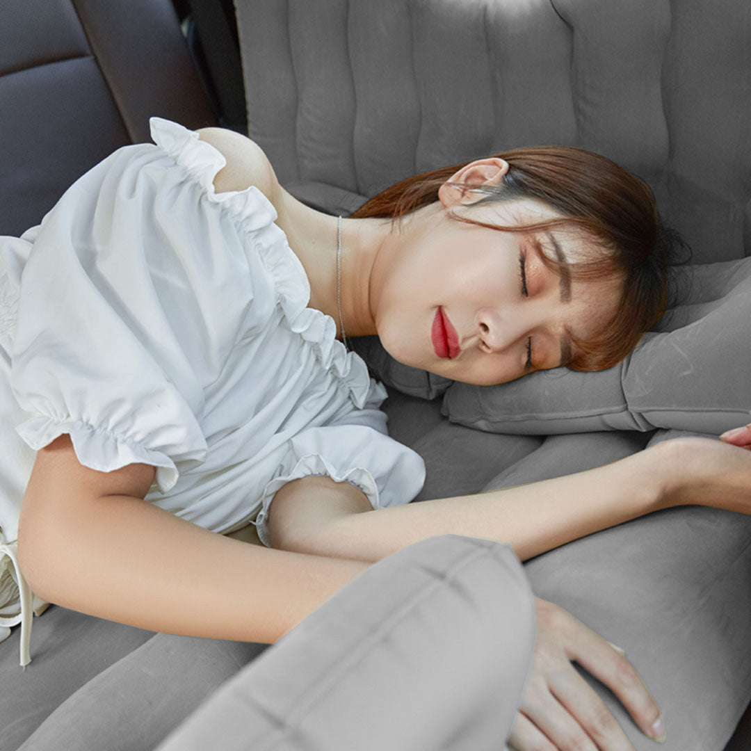 NNEAGS Grey Inflatable Car Boot Mattress Portable Camping Air Bed Travel Sleeping Essentials