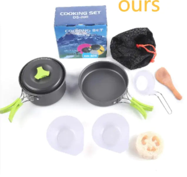 Portable Outdoor Camping Cookware Set with Stove