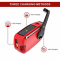 NNEOBA Solar Emergency Radio Power Bank Red