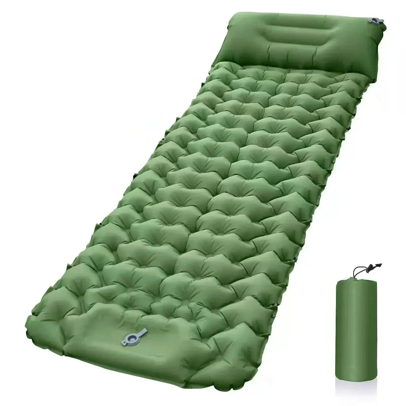 Outdoor Inflatable Sleeping Pad with Pillows - Ultralight Camping Mat