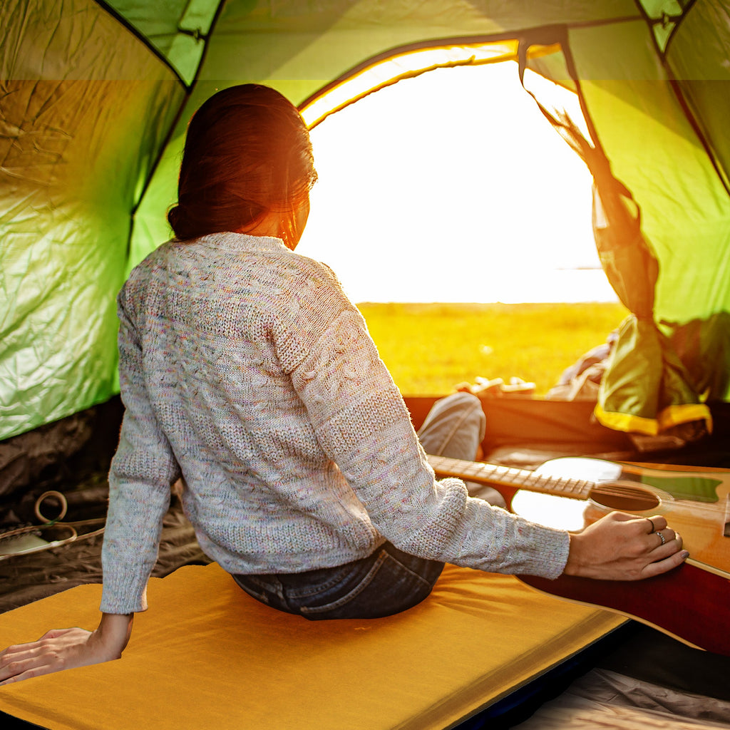 Self-Inflating Single Inflatable Mattress Sleeping Pad - Khaki